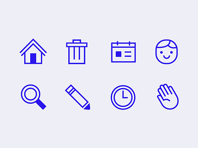 some admin icons calendar clock edit greet home icons icons pack icons set illustration outline remove search user