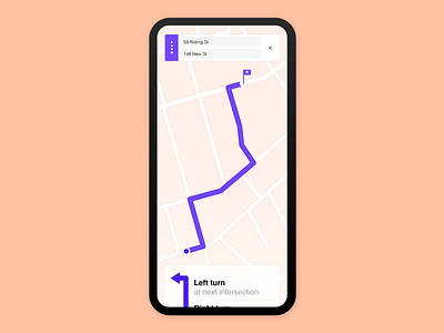 Map #dailyui 029 029 dailyui map ui mobile peach purple ui