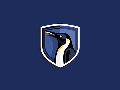 Penguin logo 02 animal bird logo blue branding cleaning company cleaning services design illustration logo mascot design mascot logo penguin penguins vector