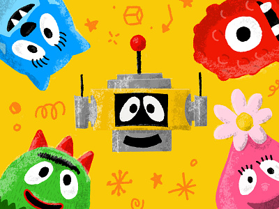 Illustration entertainment illustration kids show test yo gabba gabba