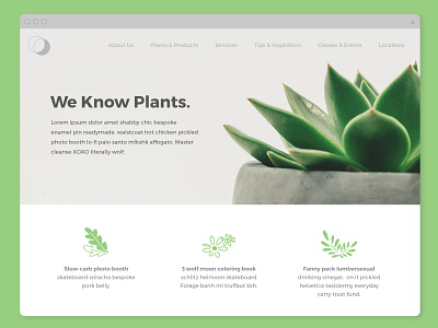 Daily UI | 053 daily ui challenge dailyui dailyui 053 design header design header navigation nav plants ui web