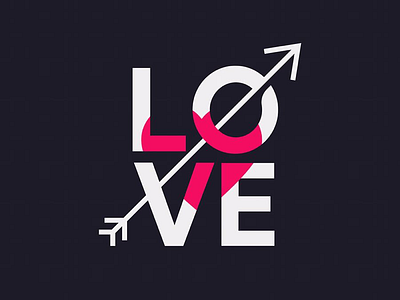 Love Monogram black design dribbble illustration love new pink white