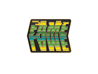 Fame Lame Enamel Pin eamel pin fame illustration la lame lapel pin pin typography