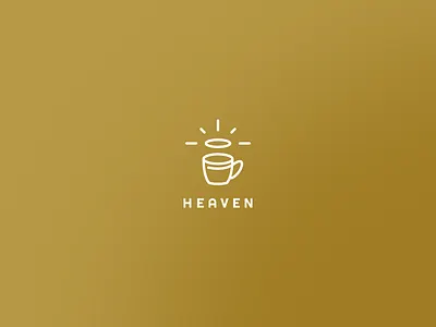 Heaven cafe logo branding coffee coffee bar logo mug