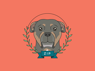Portrait of a Pit Bull dog dog portrait illustration linework pet pet portrait pit bull portrait