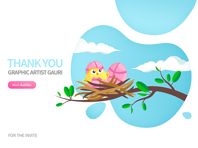Hello Dribbble! :3 debut debut shot design dribbble invite flat hello hello dribbble illusrtation