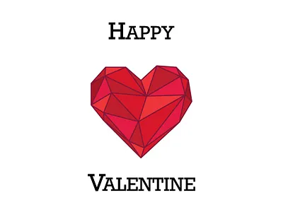 Happy Valentine card heart love valentine