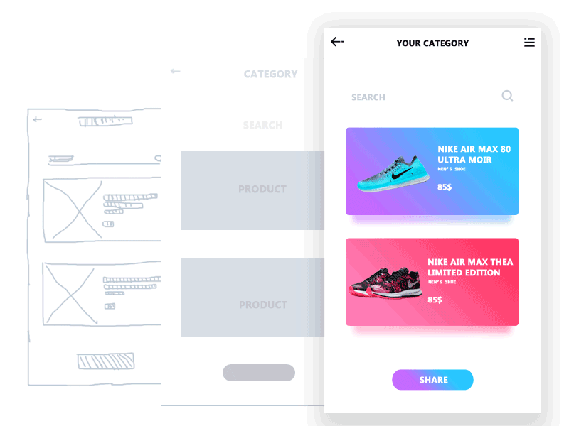 Wireframe To Prototype animation mobile prototype uidesign ux wireframe