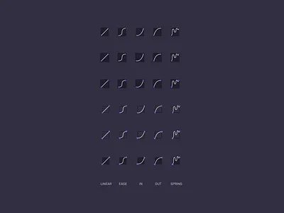 Timing Curve Icons Exploration animation design icons interaction microinteraction motion motion design prototype timeline tool ui ux
