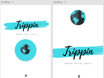 A or B?Two UI Landing Options Need your Insights! brand branding concepts design feedback help icon idea ideas illustration insights ios logo logos typography ui uidaily ux