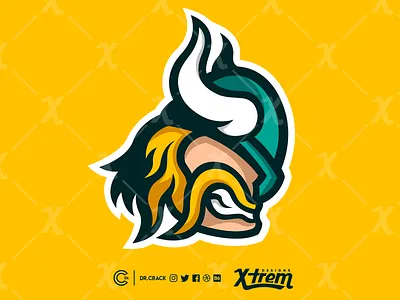 Viking Premade Logo (FOR SALE) brand branding esport logo esports esports logo gaming logo mascot mascot logo viking viking logo vikings