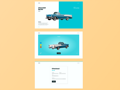 Vintage—Car Order Website bel air chevrolet classic cars design web