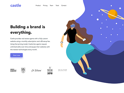 Castle Lab - Redesign blob design future illustration invite purple space art studio technology ui ux vector wave website