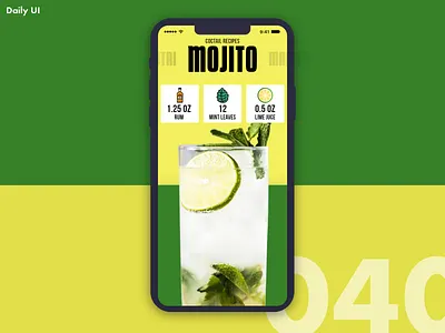 Daily UI Challenge #040 | Recipe adobexd app color creative dailyui design flat graphics illustration minimal recipes ui ux web webdesign website