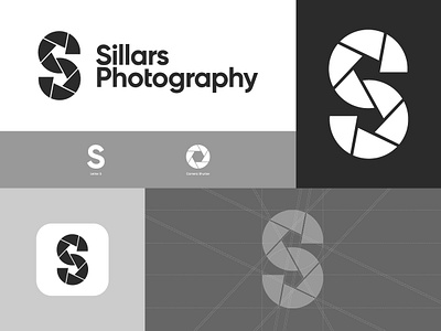 Sillars Photography brand camera camera lens coffee flat hustle icon identity landscape logo logo design photo photograhy photograph photographer photographer logo photographers portrait shutter symbol