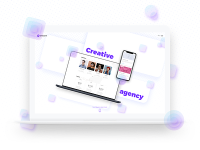 Unicorn - Creative agency concept creative agency design illustration landing macbook shot sketch ui ux vector web