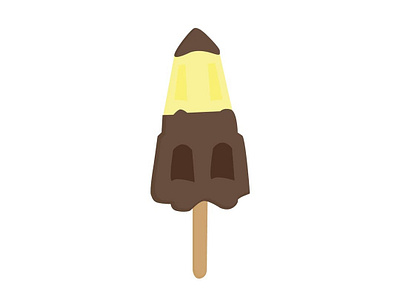 Rocket colors design icecream illustration illustrator vector