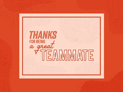 Teammate charlotte design design art fun halftones lettering new red typography vector