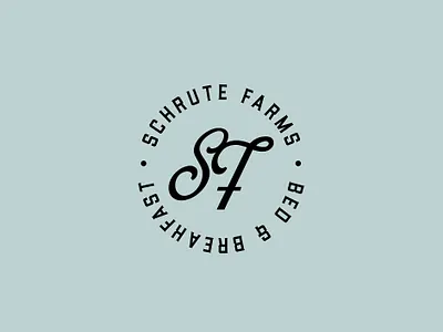 Schrute Farms Stamp bed and breakfast brand brand identity branding farm logo logo design stamp