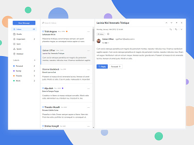 Email Web App app dasboard email interface mail mail app mail box ui ux web