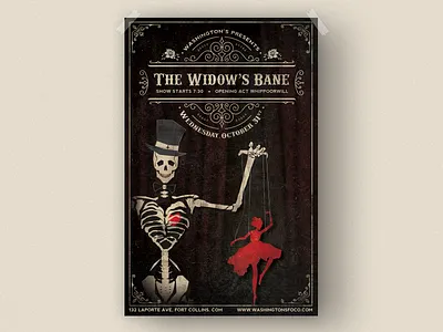 The Widow's Bane Concert Poster event poster illustration typography vector artwork