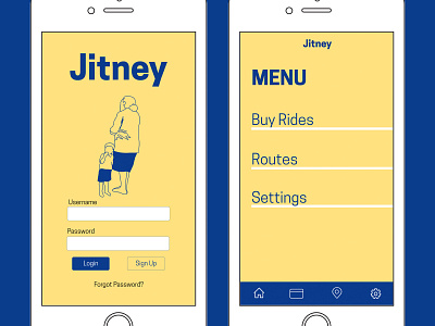 Jitney design ux vector