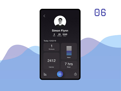 Fitness tracker user screen blue dailyui006 dark figma fitness fitness app fitness tracker interface interface design sport ui user screen ux