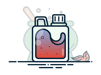Flat Design Bottle design flat icon illustration ui vector