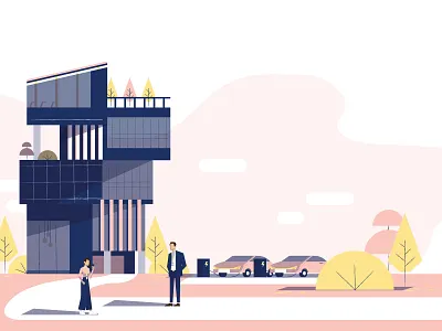 Smart Building Illustration design illustation presentation vector