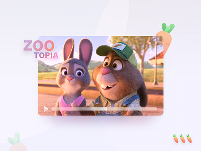 Daily UI & Player 100 daily ui app carrot design pink player ui ui design zoo topia