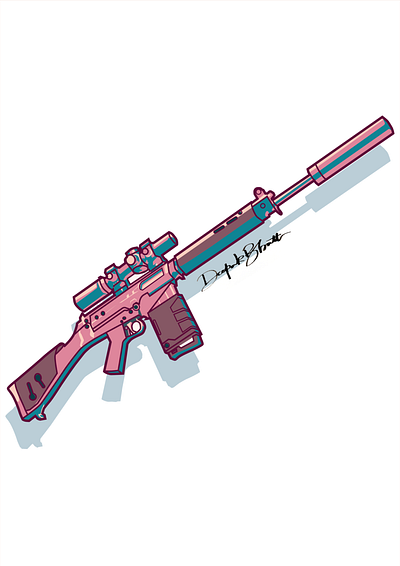 Pubg Slr Assault Rifle design digital 2d digitalart digitalartist drawing flat icon illustraion illustraor illustration logo ui ux vector vector art vector artwork vector artworks web