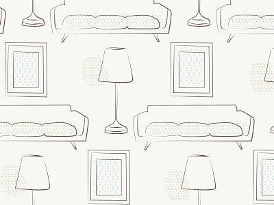 Daily Pattern #010 Furniture adobe illustrator daily 100 daily challange daily pattern furniture graphic design graphic pattern illustration