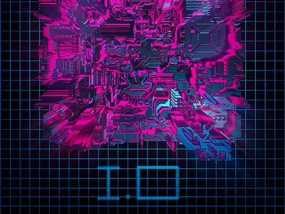I.O. (detail) 2049 3d 80s art design glitch graphics illustration pixel typography vintage