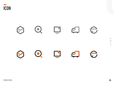 Freight Icon app concise design linear icons