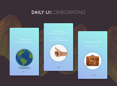 Daily UI Challenge: #023 Onboarding app app interface color color sheme daily 100 daily 100 challenge daily ui design illustration interface onboarding onboarding illustration onboarding screen onboarding ui travel app travel app design ui vector website website interface