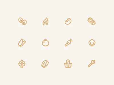 Veggiecons app cute cute plant design digital illustration drawing flat icon illustration line icon logo plant plant icon ui ux ux ui design vector vegetable web