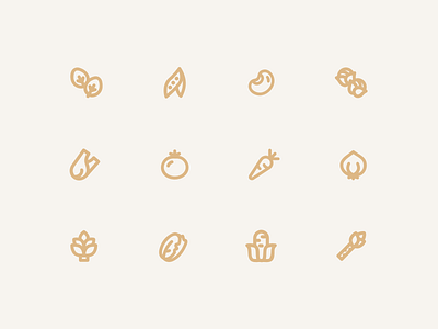 Veggiecons app cute cute plant design digital illustration drawing flat icon illustration line icon logo plant plant icon ui ux ux ui design vector vegetable web