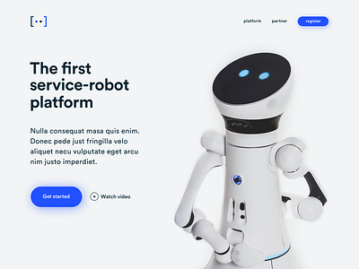 Landing-Page Intro 3d art direction blue clean concept design iteration landing page minimal teaser ui web website