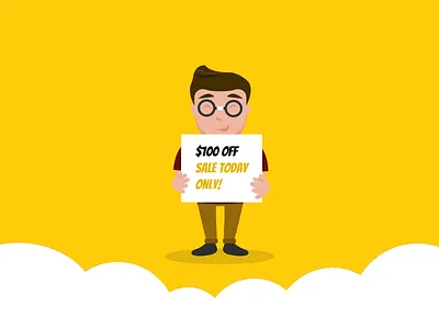 4LD Promo Illustration branding cartoon cartoon character cartoon design character design guy illustration person promo promo design sale vector web website