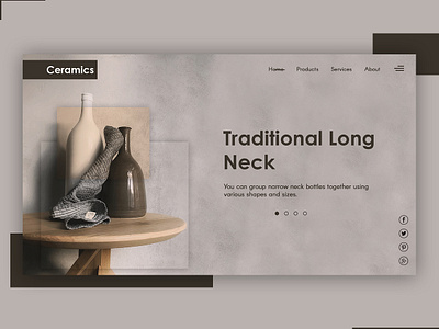 Ceramics behance ceramic concept design dribbble dribbbler graphic landing design landing page landing page concept ui ux