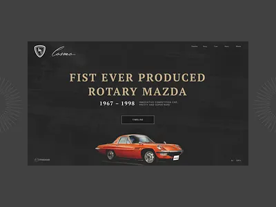 Mazda Cosmo Page automobile car daily ui dailyui design history landing page mazda ui web webdesign website