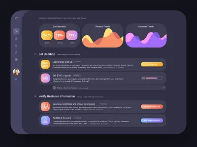 Business App Onboarding app dark app dark ui dashboard graphic ui