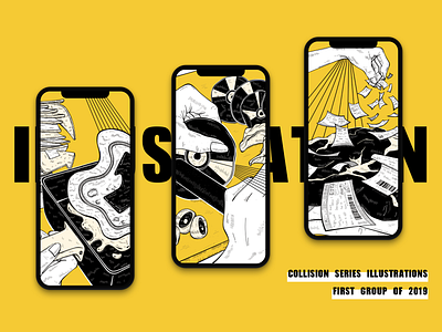 Collision series illustrations ui 插图 设计