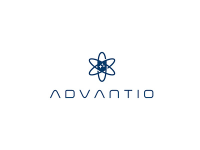 Advantio design logo science shield star symbol