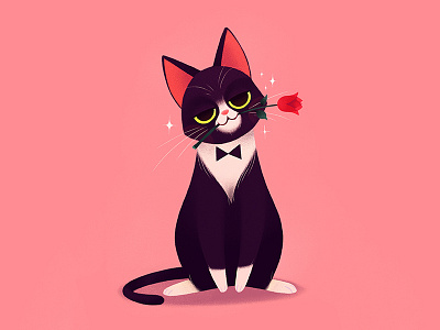 Cat animal cat cute design illustration love valentine day