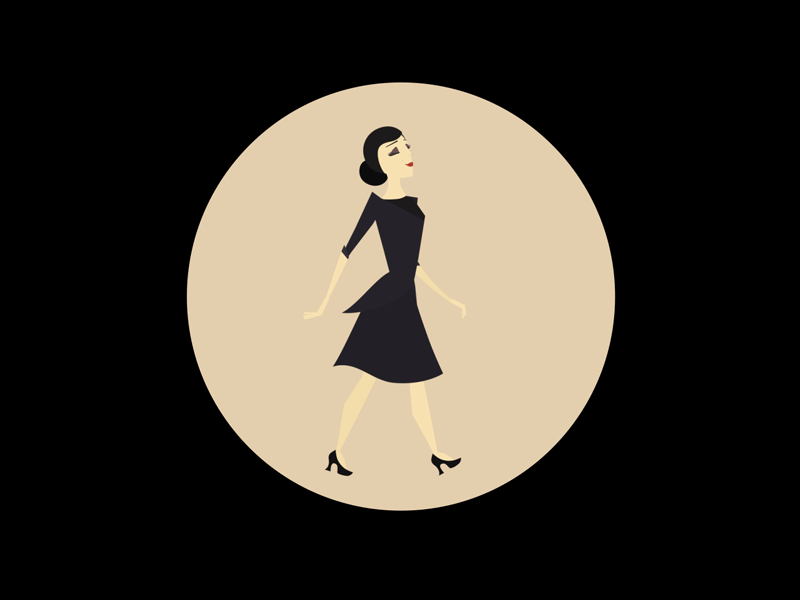 Walk cycle brunette character design fashion legs walk cycle