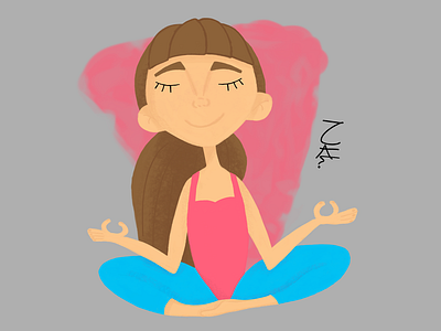 Yoga girl book illustration character character art concept cover book creative design fashion gigital art hero illustration illustrator kids illustration