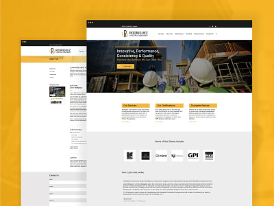 Rodriguez Construction Group Website branding branding agency construction construction company industrial ui ui designer ux ux designer web design web designer web developer website design