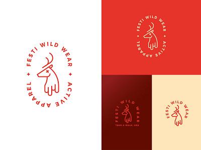 Stag Logo antlers brand branding dead logo nature red sport stag trip trippy wild wilderness