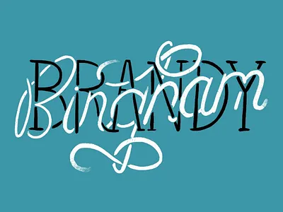 Practice hand lettering lettering